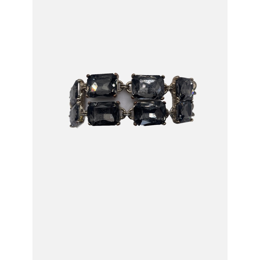 The Limited Bracelet Womens OS Grey Smoky Crystal Chunky Link Statement Modern